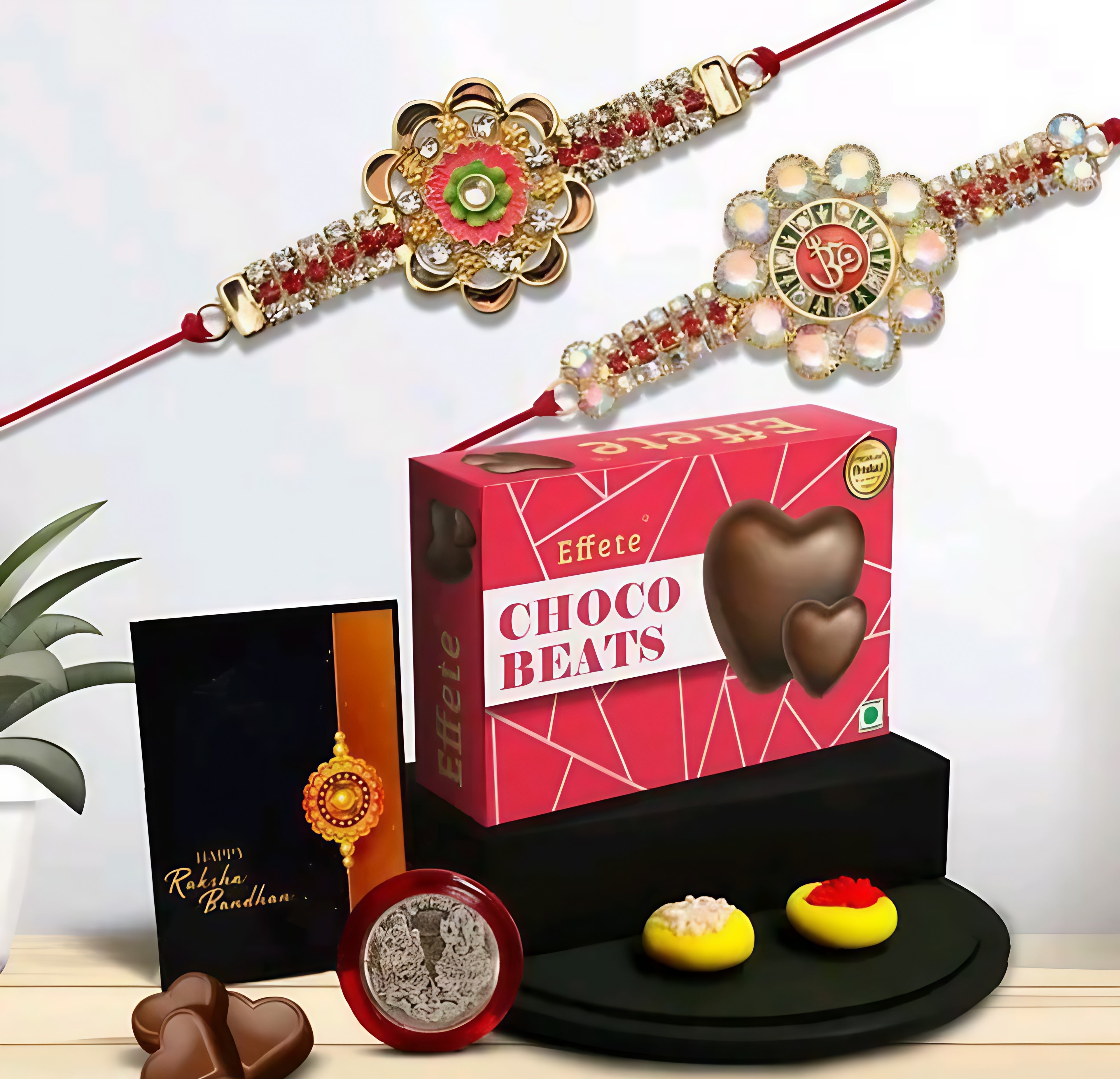 Rakhi For Brother With Chocolate.
